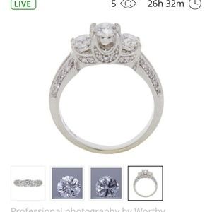 14 K White Gold Dimond Engagement Ring
